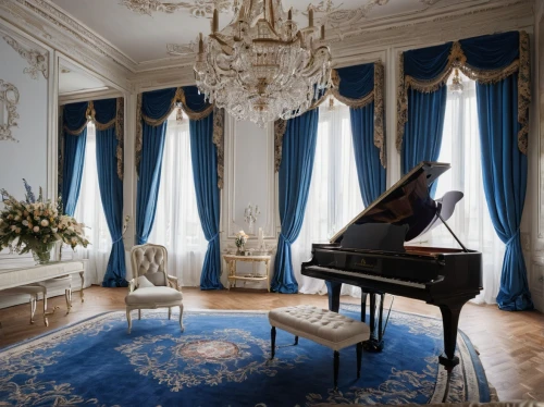 steinway,grand piano,concerto for piano,fortepiano,the piano,ornate room,great room,blue room,player piano,rococo,piano,neoclassical,play piano,interior decor,interior decoration,playing room,pianist,danish room,luxury home interior,neoclassic,Photography,General,Natural
