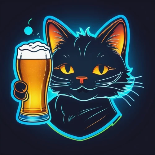 cat vector,drink icons,vector illustration,oktoberfest cats,lab mouse icon,twitch icon,beer cocktail,twitch logo,vector art,cat on a blue background,katz,store icon,vector design,schrödinger's cat,vector graphic,stout,dribbble icon,beer glass,cat-ketch,cartoon cat,Illustration,Black and White,Black and White 08
