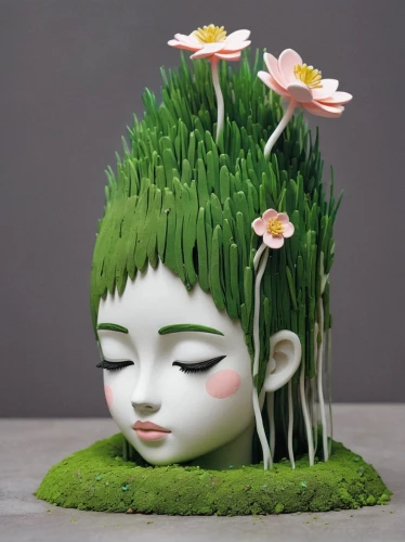 ikebana,garden decoration,garden pot,grass blossom,spring crown,flower bowl,garden decor,flower pot,japanese kuchenbaum,blooming grass,flowerpot,garden cress,grass roof,tree crown,bonsai,floating island,bonsai tree,wooden flower pot,芦ﾉ湖,terracotta flower pot,Unique,3D,Isometric