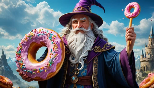 donut illustration,cruller,shanghai disney,the wizard,wizard,donut,donuts,doughnuts,the disneyland resort,doughnut,rapunzel,sufganiyah,disneyland park,churro,ringmaster,king cake,gandalf,donut drawing,pan-bagnat,magus,Photography,General,Fantasy