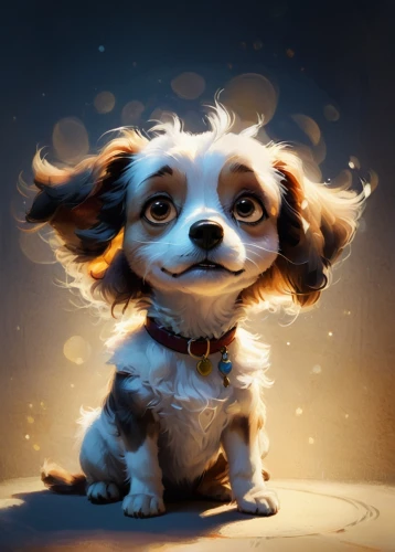 japanese chin,king charles spaniel,cavalier king charles spaniel,tibetan spaniel,shih tzu,dog illustration,pet portrait,cavalier,kooikerhondje,dog angel,corgi-chihuahua,long hair chihuahua,spaniel,chihuahua,pekingese,miniature australian shepherd,german spaniel,dog drawing,little dog,french spaniel,Illustration,Realistic Fantasy,Realistic Fantasy 07