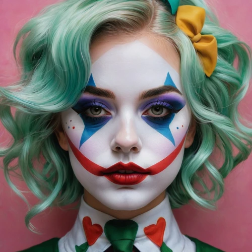 rodeo clown,harlequin,clown,creepy clown,face paint,scary clown,horror clown,popart,harley quinn,bodypainting,circus,pierrot,bodypaint,painter doll,peppermint,face painting,pop art girl,body painting,cirque,mime,Conceptual Art,Daily,Daily 15