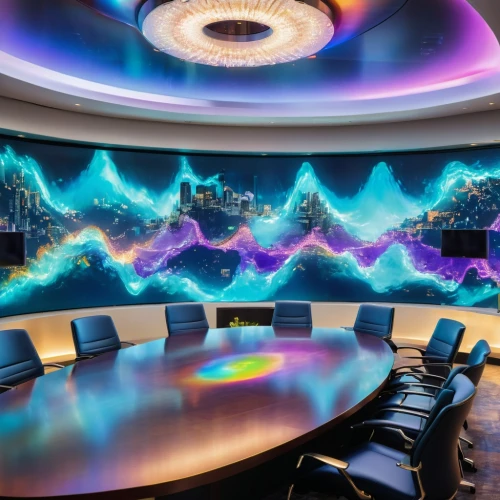 conference room,conference room table,boardroom,meeting room,board room,conference table,lecture room,blur office background,ufo interior,projection screen,neon human resources,corporate headquarters,study room,lecture hall,search interior solutions,creative office,interior design,background pattern,interior decoration,trading floor,Illustration,Realistic Fantasy,Realistic Fantasy 20