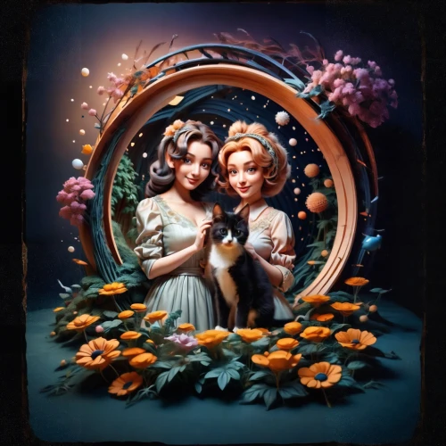 vintage fairies,fairy tale icons,porcelain dolls,cd cover,secret garden of venus,magic mirror,cherubs,rose wreath,fairytales,harmonia macrocosmica,celtic woman,parabolic mirror,rosa ' amber cover,way of the roses,joint dolls,capricorn mother and child,fairies,mirror of souls,florists,fairy tales