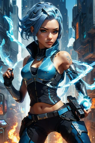 renegade,sci fiction illustration,aqua,cg artwork,symetra,game illustration,nova,massively multiplayer online role-playing game,blue enchantress,mobile video game vector background,electro,game art,fire background,transistor,action-adventure game,rosa ' amber cover,destroy,cyberpunk,x-men,cyborg,Conceptual Art,Fantasy,Fantasy 15