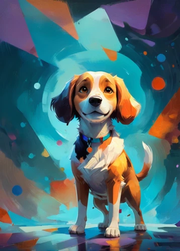 beagle,jack russel,dog illustration,dachshund,dog drawing,jack russell,pet portrait,color dogs,digital painting,basset hound,dog in the water,beaglier,pocket beagle,corgi,spaniel,cavalier,water dog,colorful background,portrait background,bassett,Illustration,Vector,Vector 07