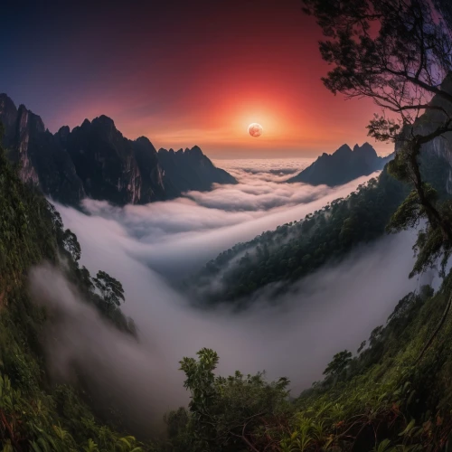 huangshan mountains,huangshan maofeng,sea of clouds,foggy landscape,sea of fog,wave of fog,above the clouds,mountain sunrise,yunnan,foggy mountain,south korea,fog banks,veil fog,guizhou,tigers nest,ha giang,huashan,chinese clouds,mountainous landscape,asturias,Photography,General,Natural