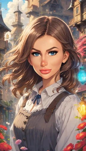 portrait background,fairy tale character,vanessa (butterfly),bellagio,game illustration,cinderella,alice,oktoberfest background,french digital background,custom portrait,sultana,rosa ' amber cover,girl picking apples,android game,merchant,angelica,waitress,fantasy portrait,woman eating apple,bazaar,Digital Art,Anime