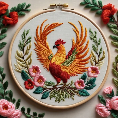 vintage embroidery,phoenix rooster,embroidery,vintage rooster,embroidered leaves,embroidered,floral and bird frame,cross-stitch,embroidered flowers,embroider,decoration bird,an ornamental bird,christmas gift pattern,ornamental bird,needlework,redcock,rose-breasted cockatoo,flower and bird illustration,garuda,red bird,Photography,General,Commercial