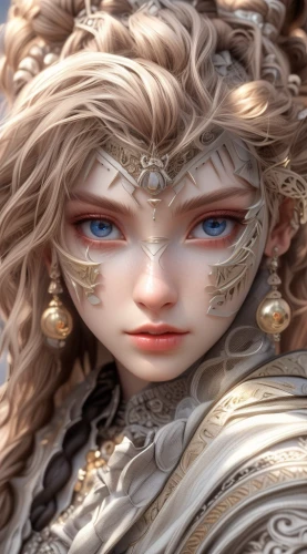 female doll,doll's facial features,fantasy portrait,violet head elf,faery,the carnival of venice,elven,celtic queen,fantasy art,fantasy woman,cybele,filigree,doll figure,faerie,3d fantasy,white rose snow queen,angelica,sorceress,fairy tale character,artist doll