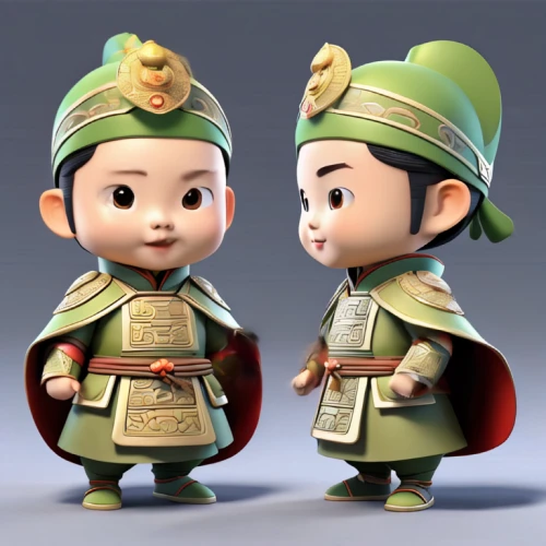 kewpie dolls,3d model,shuanghuan noble,kewpie doll,monchhichi,baozi,cute cartoon character,kokeshi,monkey soldier,the terracotta army,genghis khan,chinese icons,kokeshi doll,gnome,xing yi quan,roman soldier,taiwanese opera,baby elf,chinese tree chipmunks,yi sun sin