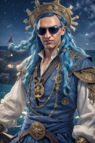 sea god,god of the sea,king caudata,shuanghuan noble,male elf,poseidon,jon boat,poseidon god face,yi sun sin,pirate,king ortler,admiral von tromp,wuchang,napoleon bonaparte,conquistador,saranka,neptune,sea man,king coconut,ocean background,Photography,Realistic