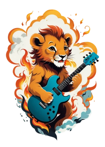 thundercat,lion - feline,lion,musical rodent,vector illustration,skeezy lion,forest king lion,firestar,lion number,fire logo,guitar solo,mozilla,guitar player,rock band,electric guitar,to roar,guitar,lion father,cat vector,life stage icon
