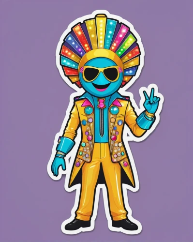 mascot,clipart sticker,maracatu,the mascot,pubg mascot,pachamanca,aztec,calaverita sugar,zunzuncito,day of the dead icons,the aztec calendar,png image,bot icon,cutout cookie,decorative nutcracker,yo-kai,piñata,retro paper doll,mayor,samba,Unique,Design,Sticker