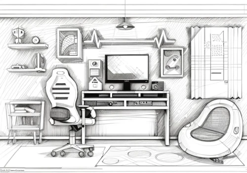 secretary desk,sewing room,study room,boy's room picture,computer room,working space,consulting room,apartment,an apartment,modern room,modern office,the little girl's room,creative office,kids room,livingroom,playing room,work space,workspace,room,desk,Design Sketch,Design Sketch,Fine Line Art