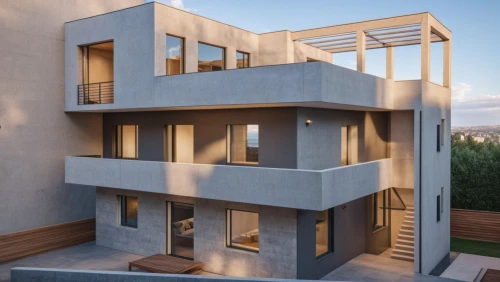 block balcony,cubic house,modern architecture,modern house,habitat 67,sky apartment,3d rendering,frame house,arhitecture,concrete construction,contemporary,two story house,jewelry（architecture）,dunes house,lattice windows,an apartment,stucco frame,residential tower,concrete blocks,kirrarchitecture,Photography,General,Natural