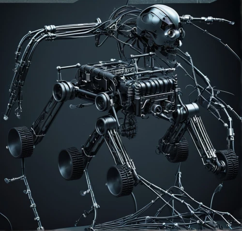 endoskeleton,exoskeleton,scrap sculpture,armatures,industrial robot,biomechanical,crawler chain,robotic,skeletal,robotics,mechanical,skeletal structure,cybernetics,vintage skeleton,military robot,model kit,bot,robot,skeleton,human skeleton,Conceptual Art,Sci-Fi,Sci-Fi 09