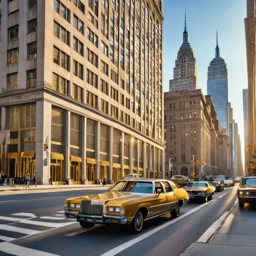 chrysler fifth avenue,rolls-royce corniche,new york taxi,lincoln motor company,mercedes-benz 280s,chrysler building,chrysler windsor,yellow cab,new york streets,volvo 140 series,rolls-royce silver seraph,buick park avenue,rolls-royce silver dawn,edsel pacer,mercedes-benz w114,yellow taxi,aston martin lagonda,bmw e9,taxicabs,mercedes-benz 450sel 6.9,Photography,General,Realistic