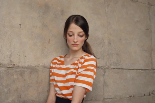 girl in a long,striped background,girl sitting,girl in t-shirt,depressed woman,digital compositing,photo session in torn clothes,girl praying,girl walking away,young woman,self hypnosis,video scene,photographic background,isolated t-shirt,worried girl,woman sitting,horizontal stripes,female model,girl on the stairs,girl with cereal bowl