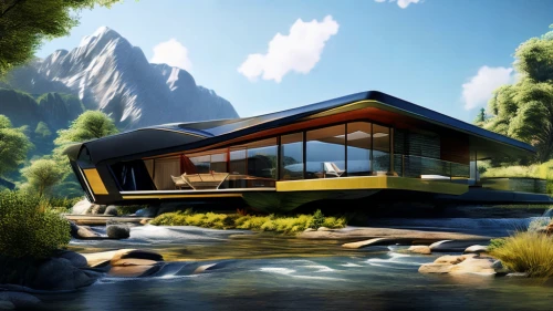 house by the water,mid century house,house in the mountains,houseboat,house in mountains,dunes house,modern house,floating huts,the cabin in the mountains,mid century modern,house with lake,luxury property,eco hotel,cubic house,beautiful home,modern architecture,holiday home,pool house,inverted cottage,cube house