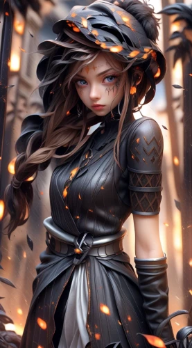 sorceress,fantasy art,rosa ' amber cover,fantasy portrait,the enchantress,swordswoman,fantasy picture,female warrior,mystical portrait of a girl,artemisia,fire background,tiger lily,embers,halloween witch,flame spirit,katniss,halloween background,priestess,fiery,black widow