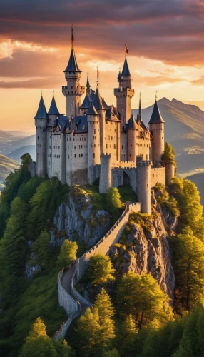 fairytale castle,fairy tale castle,fairy tale castle sigmaringen,dracula castle,gold castle,medieval castle,transylvania,neuschwanstein castle,castles,castel,czechia,knight's castle,fairytale,hohenzollern castle,bavarian swabia,castle,fairy tale,a fairy tale,templar castle,germany,Photography,General,Realistic