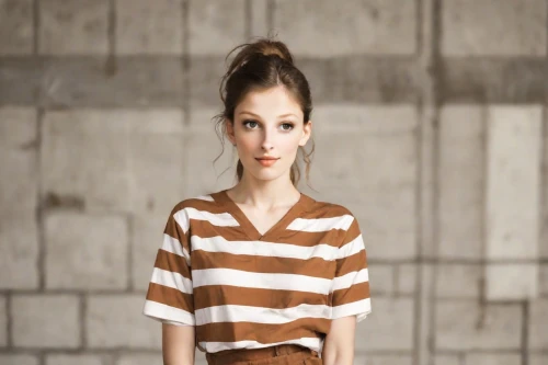 girl in t-shirt,horizontal stripes,isolated t-shirt,wooden mannequin,women fashion,women clothes,wooden doll,brown fabric,vintage girl,striped background,long-sleeved t-shirt,women's clothing,girl in a long,wooden background,female model,girl in cloth,french silk,brown sailor,wood daisy background,cinnamon girl
