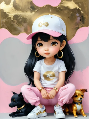 kids illustration,anime japanese clothing,girl with dog,world digital painting,cute cartoon character,artist doll,cute cartoon image,digital painting,chopper,anime cartoon,hip hop,hip-hop,chibi girl,lux,painter doll,shiba,hiphop,asia girl,rockabella,custom portrait,Conceptual Art,Fantasy,Fantasy 03