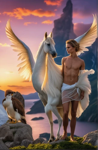 pegasus,fantasy picture,man and horses,centaur,mythological,greek mythology,unicorn art,mythical creatures,fantasy art,perseus,griffin,unicorn background,unicorn,mythical creature,hercules,gryphon,my little pony,biblical narrative characters,greek myth,dream horse,Photography,General,Realistic