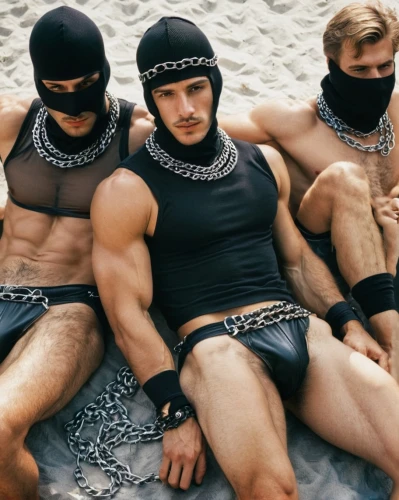 harnesses,harness,dune,beach goers,sportswear,swim brief,harnessed,tool belts,balaclava,gladiators,blindfold,sailors,beach defence,chains,burning man,glbt,jockstrap,french foreign legion,men sitting,viewing dune,Photography,Documentary Photography,Documentary Photography 12