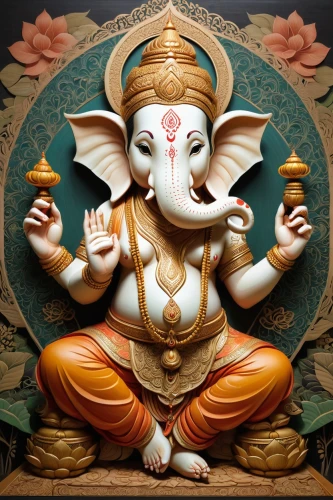 lord ganesh,lord ganesha,ganesh,ganesha,ganpati,hindu,mantra om,dharma,mandala elephant,lakshmi,namaste,auspicious symbol,janmastami,symbol of good luck,lotus position,nataraja,mahout,pink elephant,god shiva,hanuman,Illustration,Japanese style,Japanese Style 15