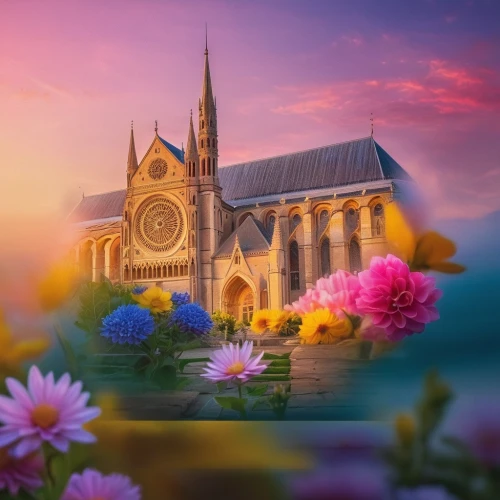 notre dame,notre-dame,splendor of flowers,french digital background,flower background,gothic church,easter background,cathedral,flower in sunset,springtime background,church faith,flower clock,notre dame de sénanque,world digital painting,flower garden,holy place,churches,flowers celestial,sunken church,church,Photography,General,Natural