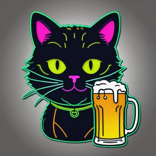 cat vector,oktoberfest cats,drink icons,vector illustration,lab mouse icon,draft beer,my clipart,craft beer,stout,vector art,i love beer,jiji the cat,cat cartoon,st patrick's day icons,breed cat,cartoon cat,katz,store icon,clipart sticker,green beer,Illustration,Black and White,Black and White 10