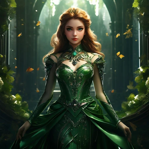 celtic queen,the enchantress,celtic woman,fairy tale character,emerald,fairy queen,princess anna,faery,fantasy portrait,fantasy picture,elven,fantasy art,faerie,dryad,merida,fae,green aurora,fantasy woman,rosa 'the fairy,sorceress