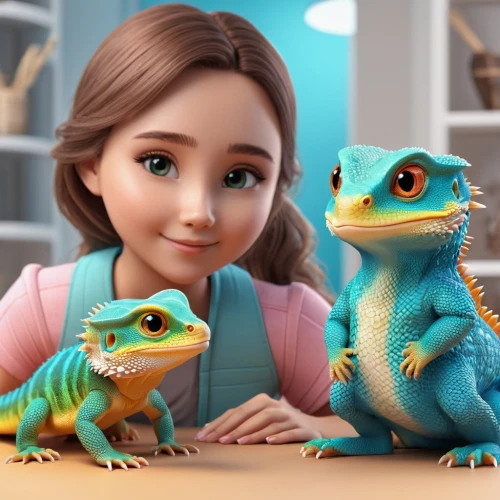 reptiles,wonder gecko,lizards,cute cartoon image,banded geckos,kids illustration,3d fantasy,cute cartoon character,scale lizards,amphibians,tree frogs,kawaii frogs,dinosaurs,frogs,animal film,little crocodile,cgi,children's background,3d rendered,animated cartoon,Unique,3D,3D Character