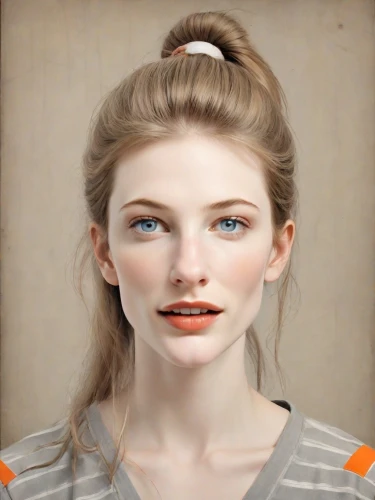 natural cosmetic,realdoll,portrait of a girl,cosmetic,artificial hair integrations,woman's face,woman face,female model,computer graphics,cgi,young woman,cosmetic brush,lilian gish - female,girl portrait,female face,retouching,beauty face skin,portrait background,orange,illustrator,Digital Art,Poster