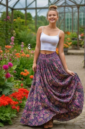 floral skirt,girl in flowers,beautiful girl with flowers,flower background,vintage floral,girl in the garden,floral background,girl in a long dress,colorful floral,hippie fabric,women clothes,flower fabric,boho background,women fashion,hoopskirt,floral,country dress,boho,flower garden,european michaelmas daisy