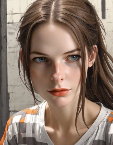 girl portrait,portrait of a girl,clementine,the girl's face,lilian gish - female,realdoll,vanessa (butterfly),portrait background,katniss,orange,natural cosmetic,croft,young woman,lara,woman face,female model,girl drawing,girl,doll's facial features,lori,Digital Art,Comic