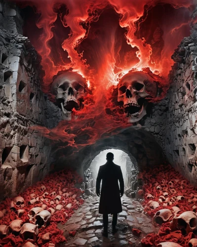 door to hell,catacombs,heaven and hell,purgatory,photo manipulation,hall of the fallen,buddhist hell,the end of the world,apocalypse,inferno,doomsday,dante's inferno,the grave in the earth,valley of death,photomanipulation,photomontage,end of the world,hollow way,apocalyptic,photoshop manipulation,Photography,Artistic Photography,Artistic Photography 07