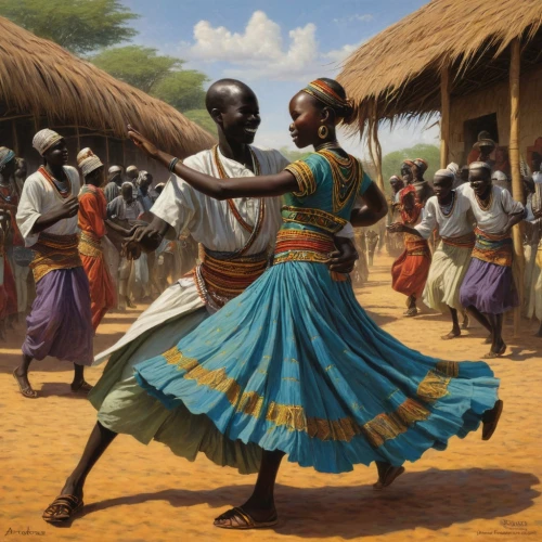 anmatjere women,african culture,folk-dance,dancing couple,dancers,khokhloma painting,samburu,african art,people of uganda,afar tribe,african drums,dancing,salsa dance,ethnic dancer,sudan,folk dance,tassili n'ajjer,east africa,african woman,dance,Illustration,Realistic Fantasy,Realistic Fantasy 44