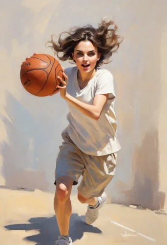 woman's basketball,basketball player,little girl in wind,little girl running,basket,basketball,sports girl,outdoor basketball,playing sports,woman playing,wall & ball sports,flying girl,streetball,girls basketball,women's basketball,street sports,youth sports,corner ball,sprint woman,touch football (american),Digital Art,Impressionism