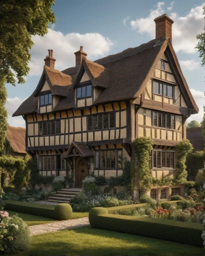 elizabethan manor house,tudor,timber framed building,country house,manor,country estate,knight house,new england style house,house drawing,country cottage,witch's house,half timbered,flock house,half-timbered,traditional house,beautiful home,house painting,half-timbered house,sussex,victorian,Photography,General,Natural