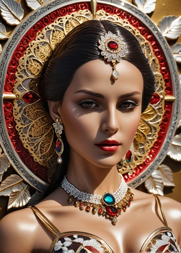 ancient egyptian girl,cleopatra,lakshmi,indian bride,indian woman,tantra,jaya,radha,indian headdress,warrior woman,priestess,indian art,gold jewelry,bridal jewelry,divine healing energy,body jewelry,indian girl,east indian,gift of jewelry,bridal accessory,Photography,General,Realistic