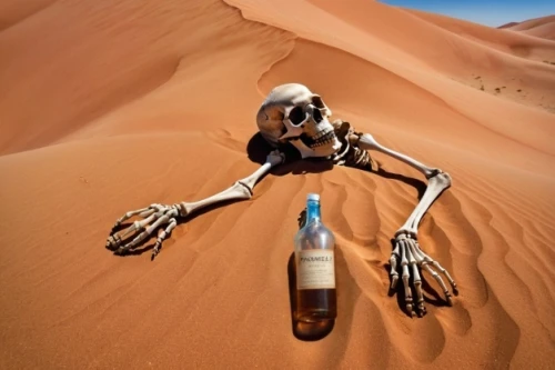 empty bottle,sand timer,death valley,drift bottle,vintage skeleton,admer dune,bottlenose,dance of death,isolated bottle,have a drink,the bottle,skeletal,calcium,our vodka,agwa de bolivia,memento mori,dead earth,parched,dead vlei,valley of death