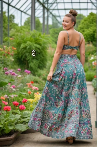 girl in a long dress from the back,floral skirt,girl in flowers,vintage floral,colorful floral,beautiful girl with flowers,girl in a long dress,floral,floral dress,floral background,girl in the garden,floral japanese,vintage flowers,hoopskirt,garden petunia,mexican petunia,girl from the back,flower background,flower fabric,boho