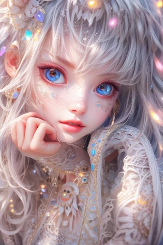 white rose snow queen,the snow queen,child fairy,little girl fairy,ice queen,fairy queen,alice,fairy,suit of the snow maiden,winterblueher,fairy tale character,luminous,elsa,fantasy portrait,blue snowflake,eglantine,white blossom,blue eyes,flower fairy,winter dream