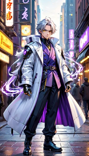 cg artwork,sigma,kado,kingpin,stylish boy,the purple-and-white,yukio,japanese sakura background,swordsman,monsoon banner,imperial coat,male character,sensei,precious lilac,guilinggao,purple-white,purple background,nikko,white with purple,alexander,Anime,Anime,Cartoon