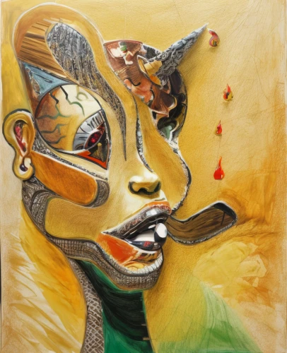 dali,el salvador dali,golden mask,gold mask,venetian mask,african art,mandrill,indigenous painting,gold paint stroke,indian art,glass painting,oil painting on canvas,braque francais,picasso,hanging mask,oil on canvas,african masks,woman's face,khokhloma painting,peking opera