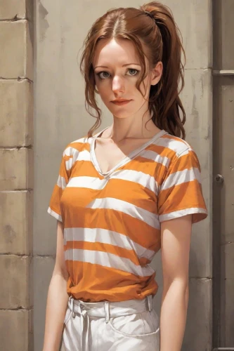 pippi longstocking,dwarf sundheim,girl in overalls,pigtail,nora,girl in t-shirt,eleven,portrait of a girl,lilian gish - female,cinnamon girl,cotton top,overalls,digital painting,clementine,girl in a historic way,silphie,chainlink,the girl's face,dwarf,bjork,Digital Art,Comic
