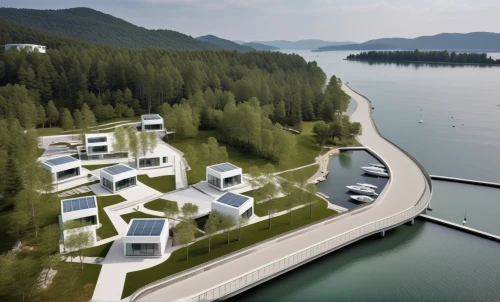 cube stilt houses,eco hotel,floating huts,solar cell base,sewage treatment plant,artificial island,artificial islands,rippon,eco-construction,futuristic architecture,hydropower plant,wastewater treatment,fish farm,archidaily,cubic house,house with lake,stilt houses,aquaculture,aqua studio,house by the water,Photography,General,Realistic
